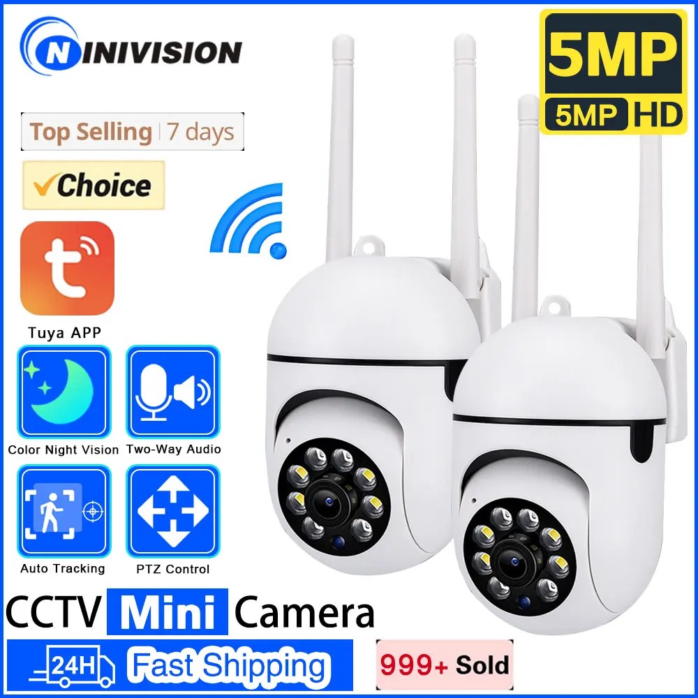 Wifi ī޶ 5MP HD  ī޶ Ǯ ÷ ߰ ð  ī޶ Tuya APP Ai   IP ī޶